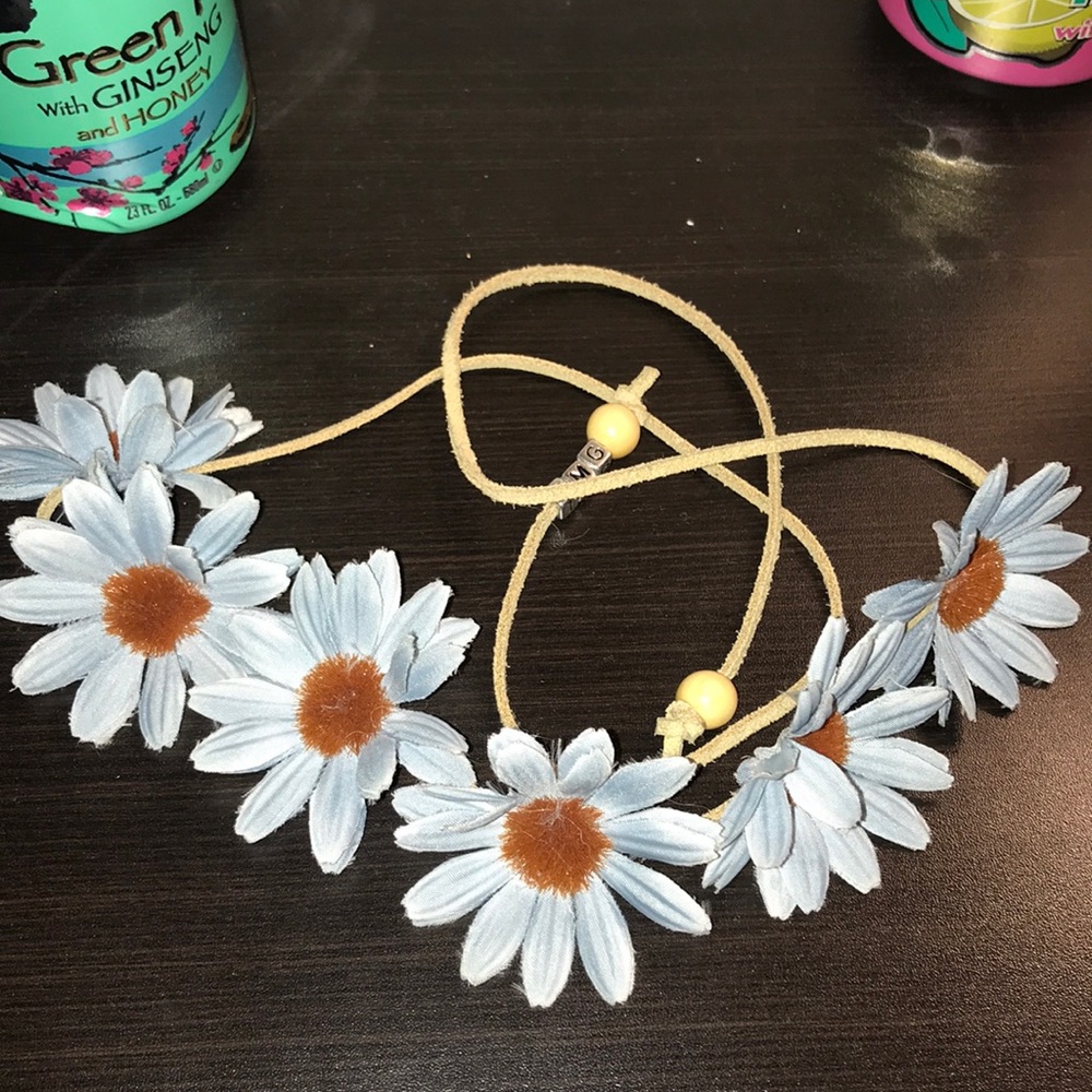 Blue Daisy That Madonna Girl Flower Crown